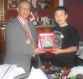 Shihan Elaswad with Hedeki Okamoto